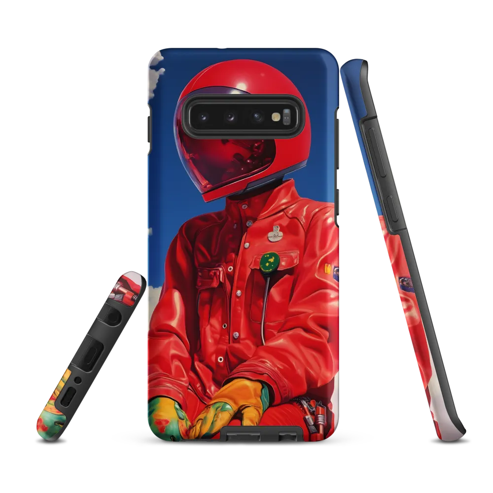 Astronaut in Crimson | Phone Case |  S10 Plus | Tough Case | Matte
