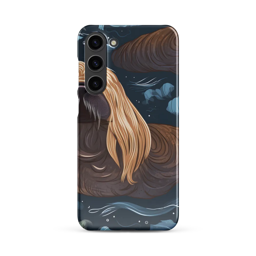Whimsical Walruses in Deep Blue