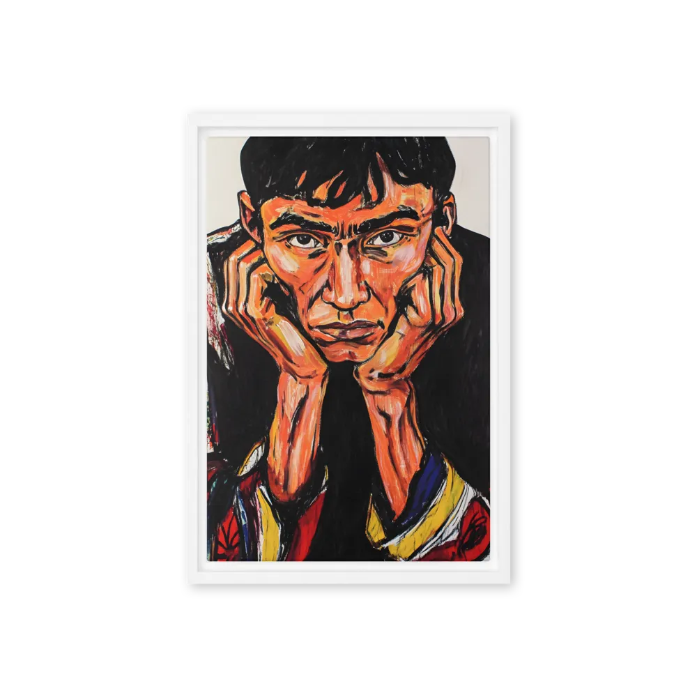 Contemplative Intensity: An Expressionist Portrait