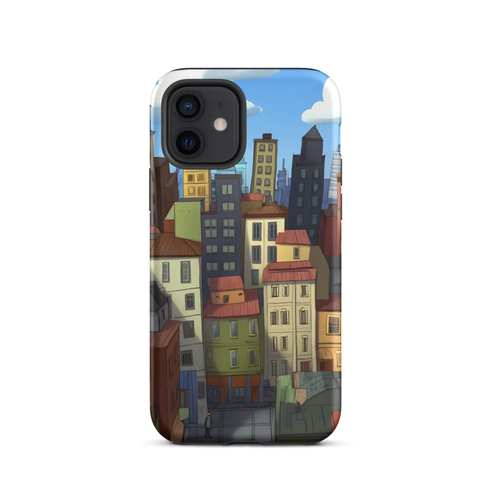 Urban Symphony: A Colorful Cityscape | Phone Case |  12 | Tough Case | Matte
