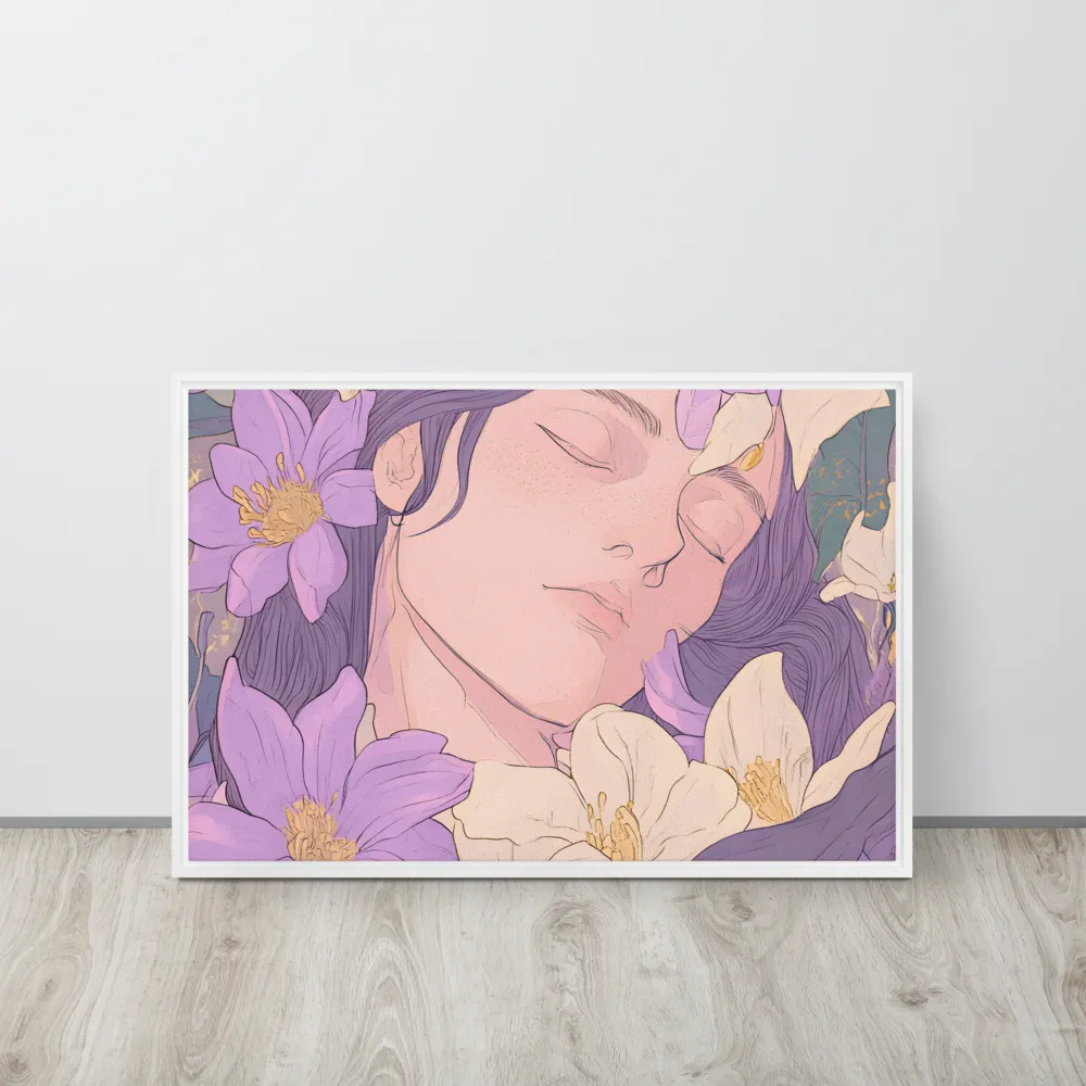 Harmony in Bloom | Canvas with White Frame | 20″×30″