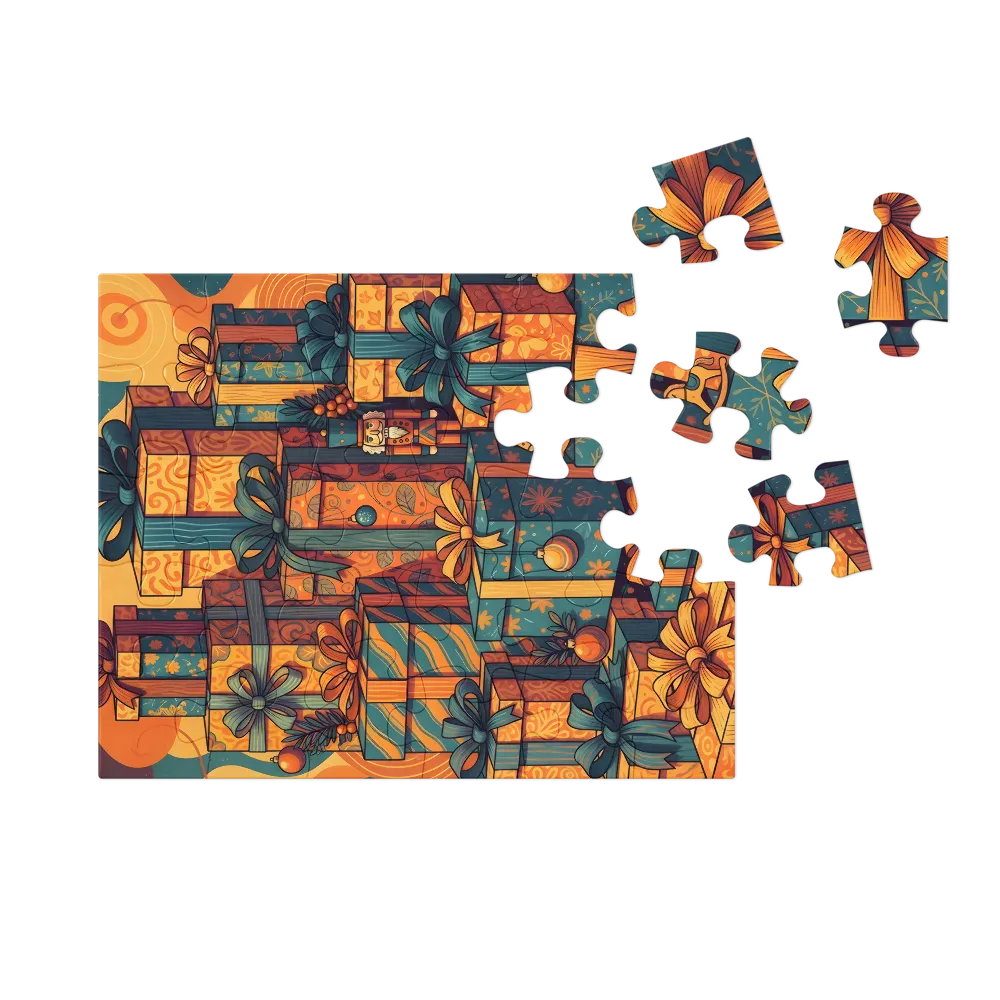 Wrapped Treasures 
 Jigsaw Puzzle in Tin Box