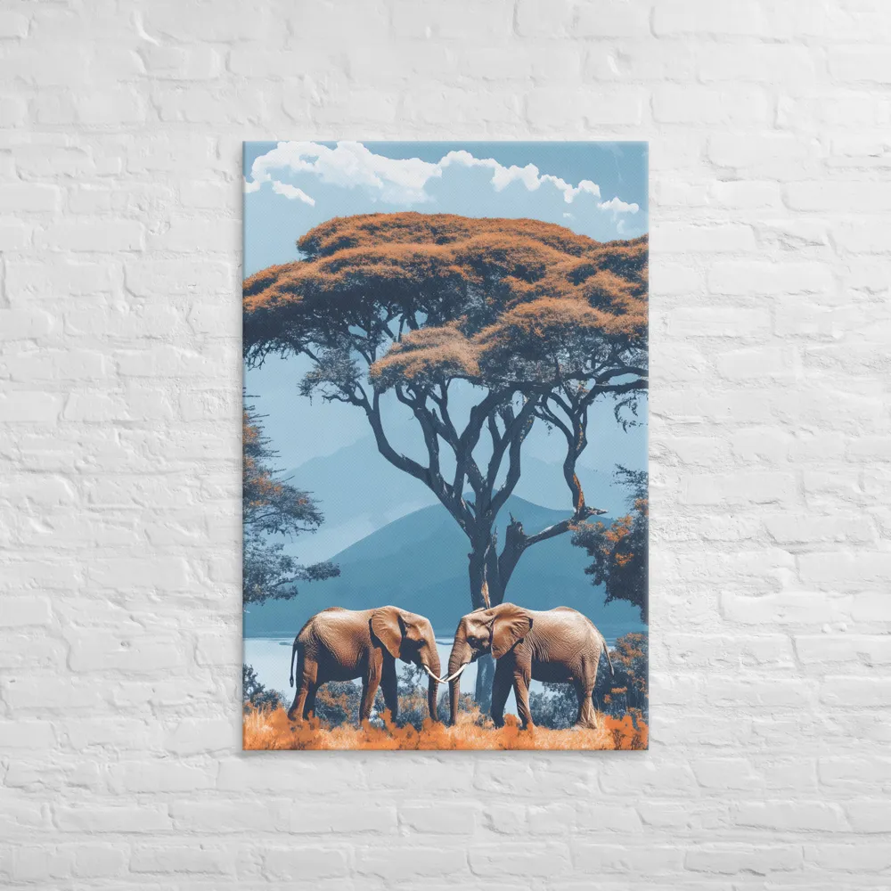 Elephants Amidst Serenity | Canvas | 32″×48″