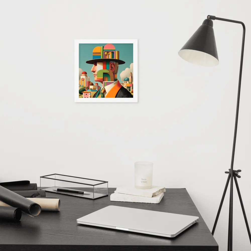 Architectural Profile 
 Poster with White Frame | 10″x 10″