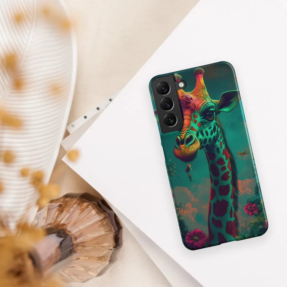 Whimsical Giraffe Among Blossoms