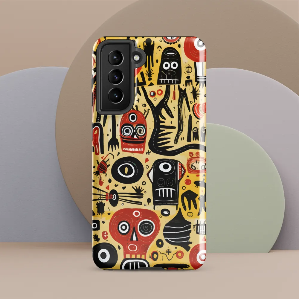 Abstract Encounters: A Dance of Faces and Symbols