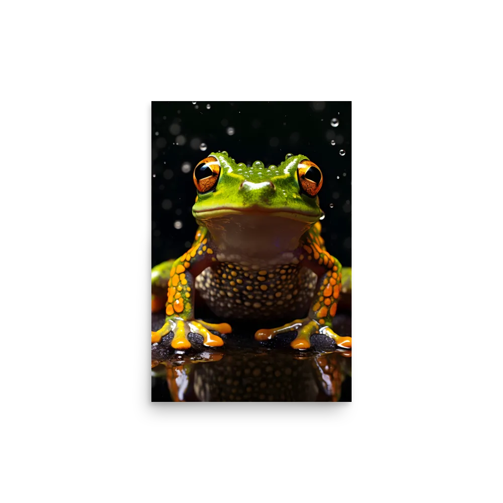 Emerald Elegance: The Frog in Focus | Poster | 12″×18″