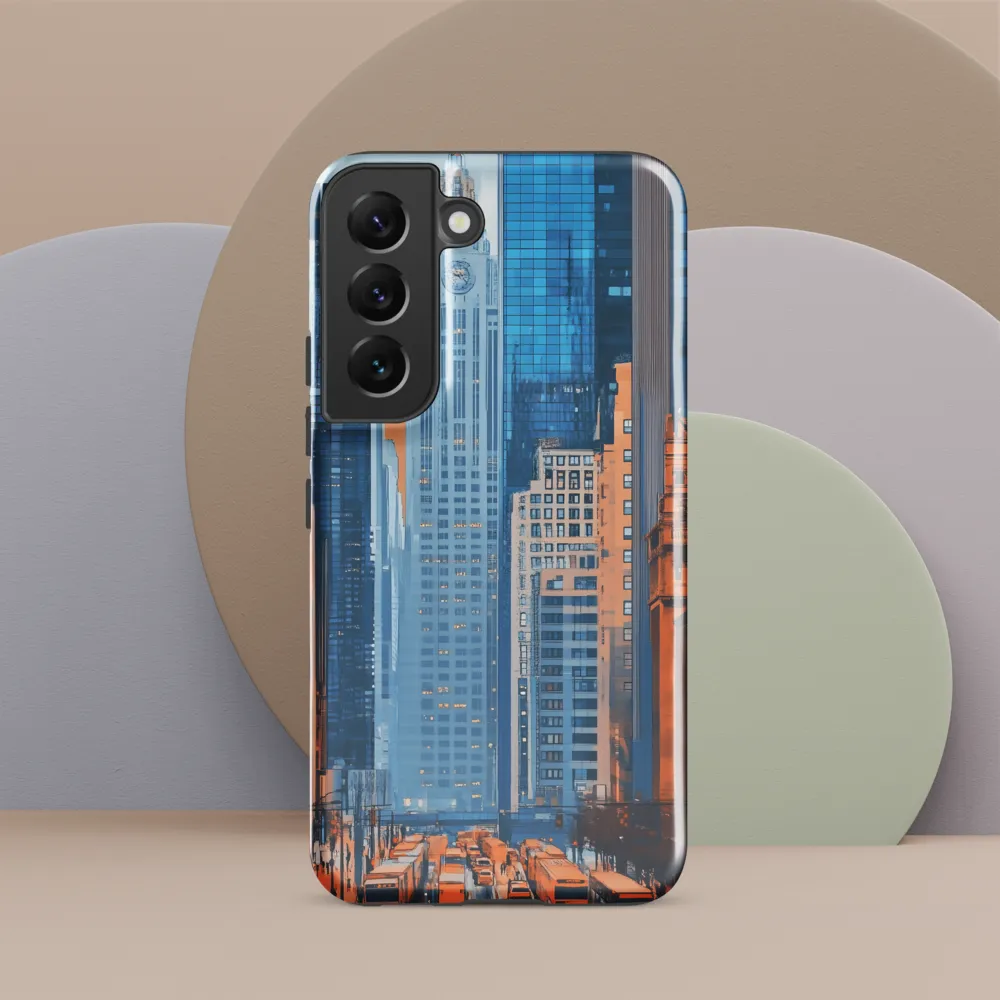 Urban Symphony in Blue and Orange