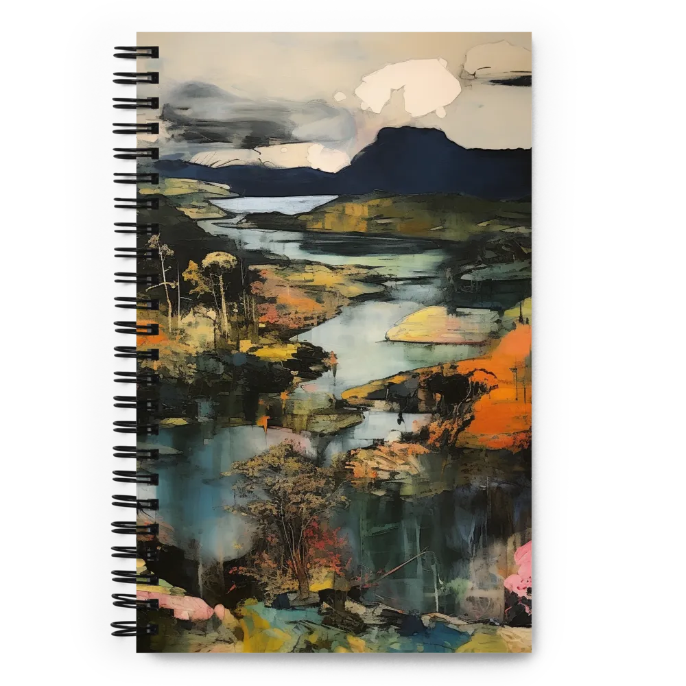 Harmony of Nature: An Abstract Journey | Spiral Notebook