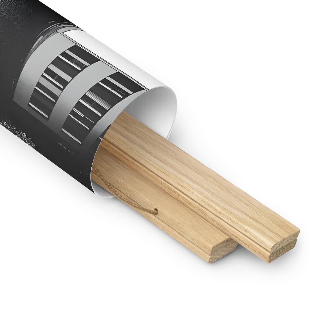 Urban Serenity from Above | Poster With Oak Wood Hanger | 14″×14″