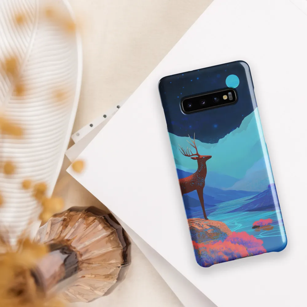 Cosmic Serenity: The Starlit Stag | Phone Case |  S10 Plus | Snap Case | Glossy