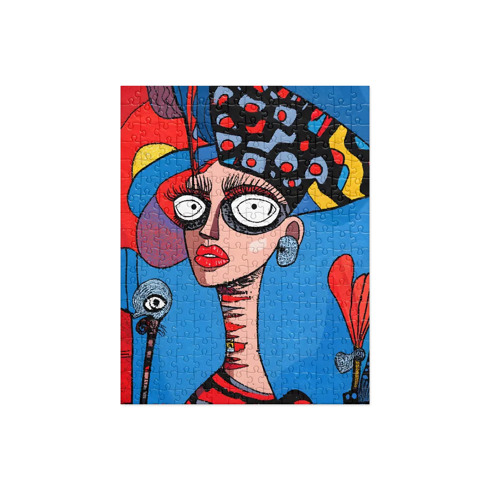 Patterned Headdress — Elongated Portrait