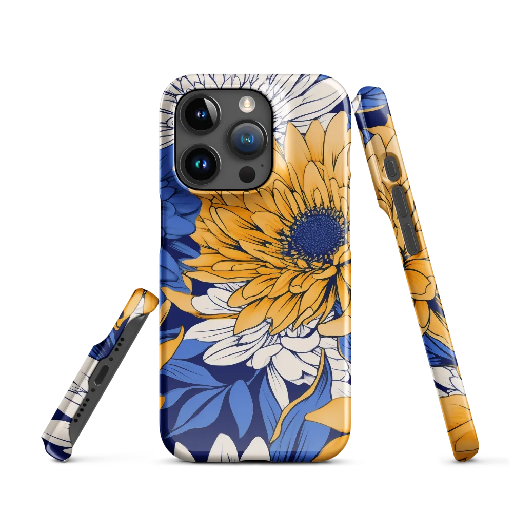 Floral Harmony in Blue and Yellow