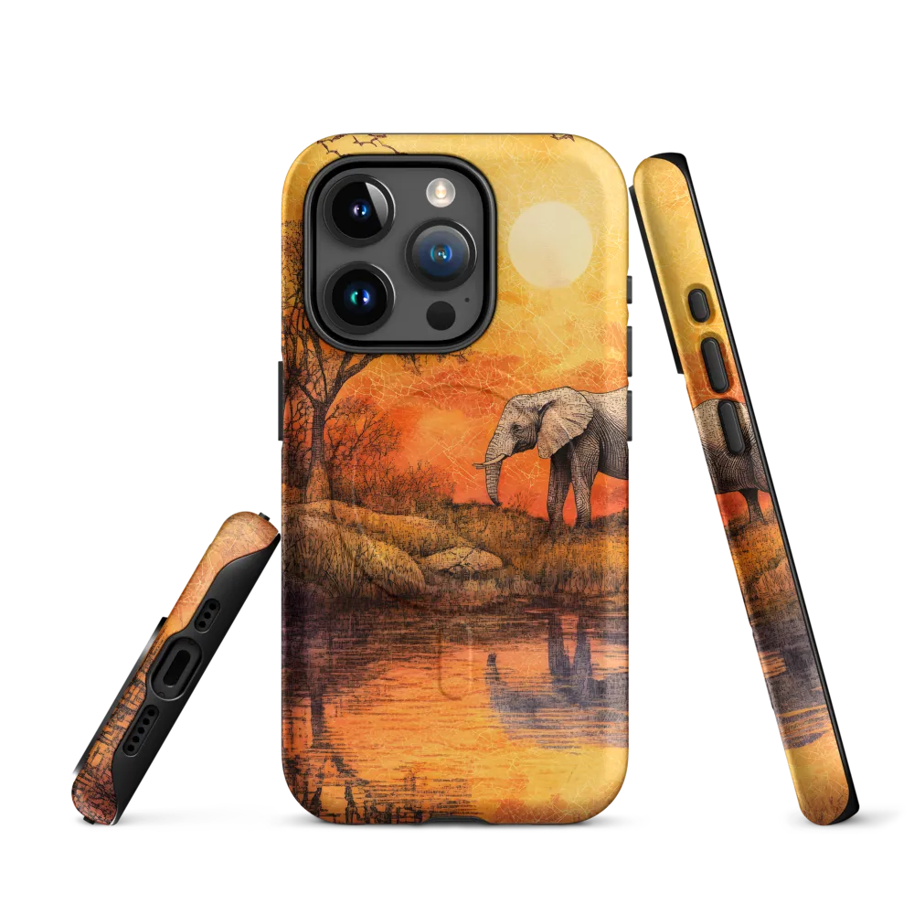 Elephant's Serenity at Dusk