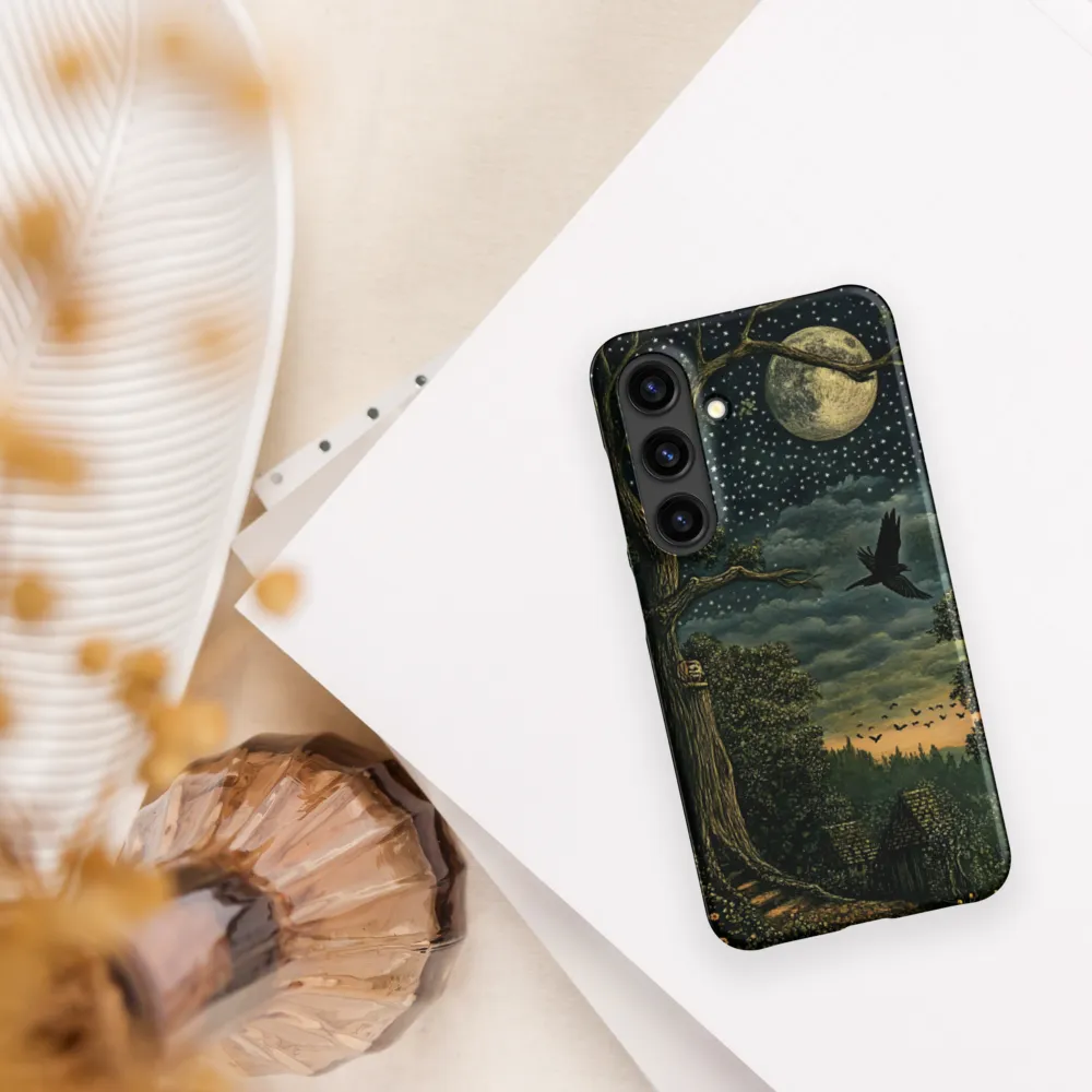 Mystical Nightscape Under the Full Moon | Phone Case |  S24 | Snap Case | Matte