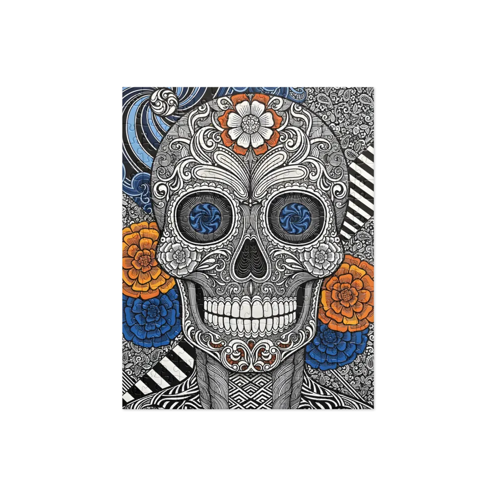 Ornate Sugar Skull 
 Jigsaw Puzzle