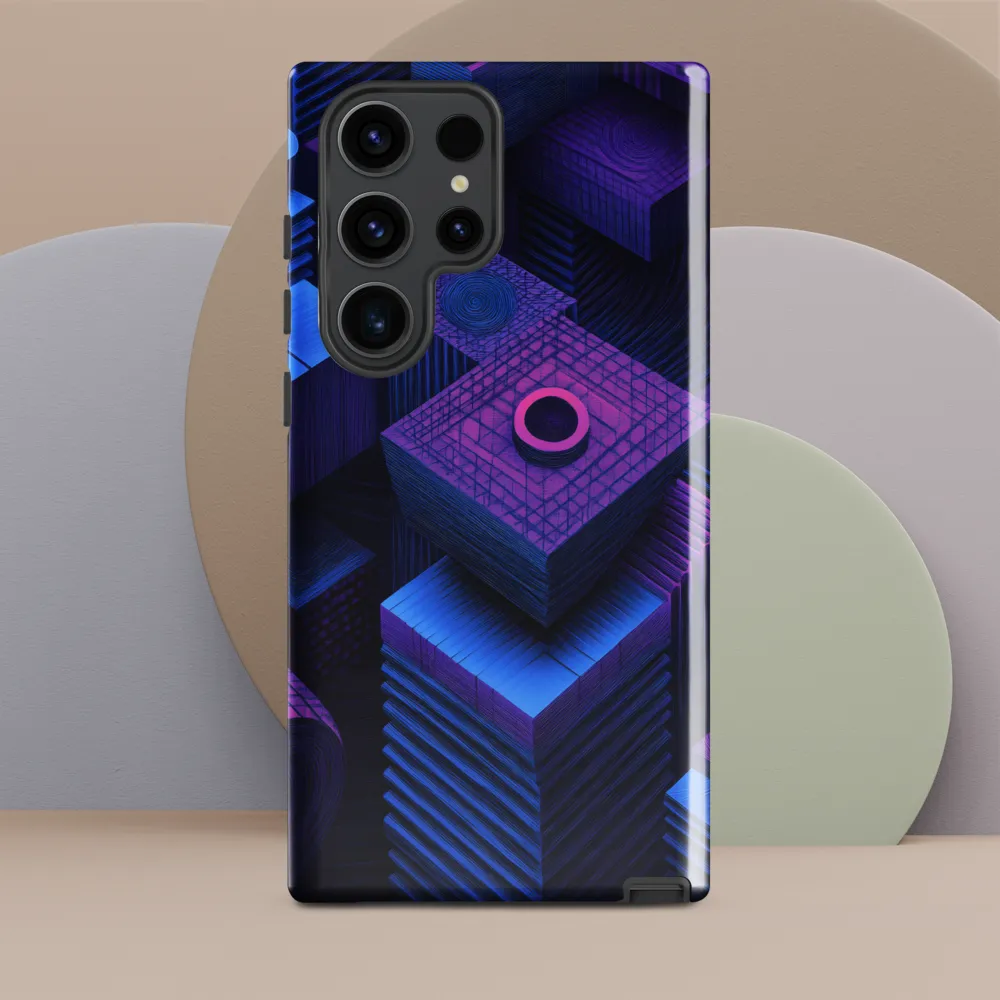 Geometric Dreams in Blue and Purple