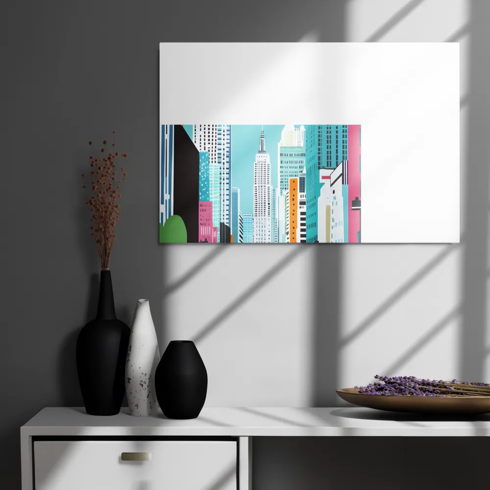 Urban Symphony: A Modern Cityscape | Metal Print | 20″×30″