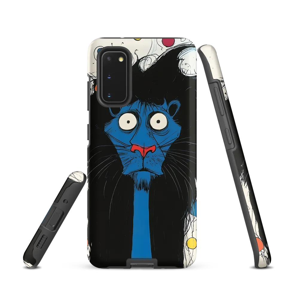 Whimsical Blue Lion