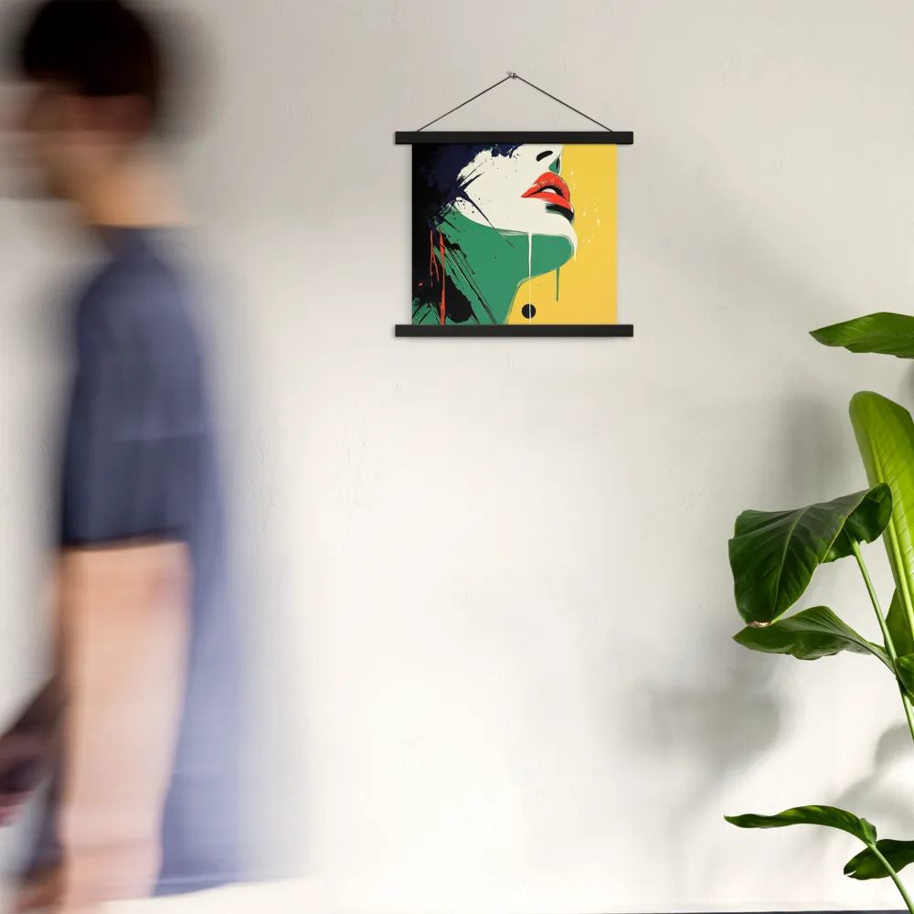 Bold Reflections: A Pop Art Portrait | Poster With Black Wood Hanger | 14″×14″