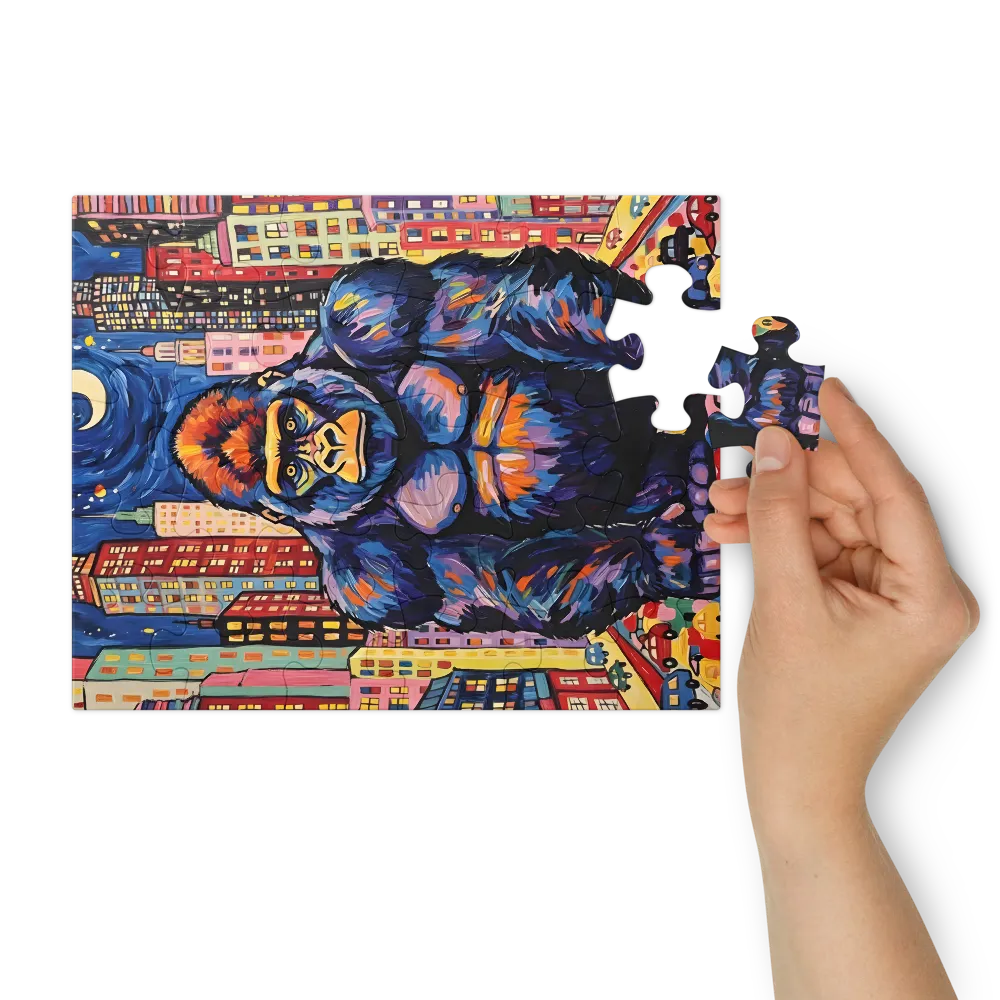 Midnight City Gorilla 
 Jigsaw Puzzle in Tin Box