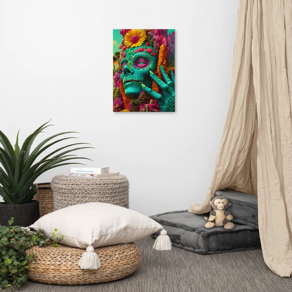Ethereal Skull Garden | Canvas | 18″×24″