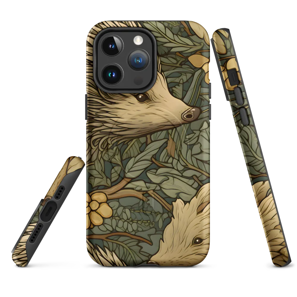 Whimsical Hedgehog Garden | Phone Case |  14 Pro Max | MagSafe® Tough Case | Matte