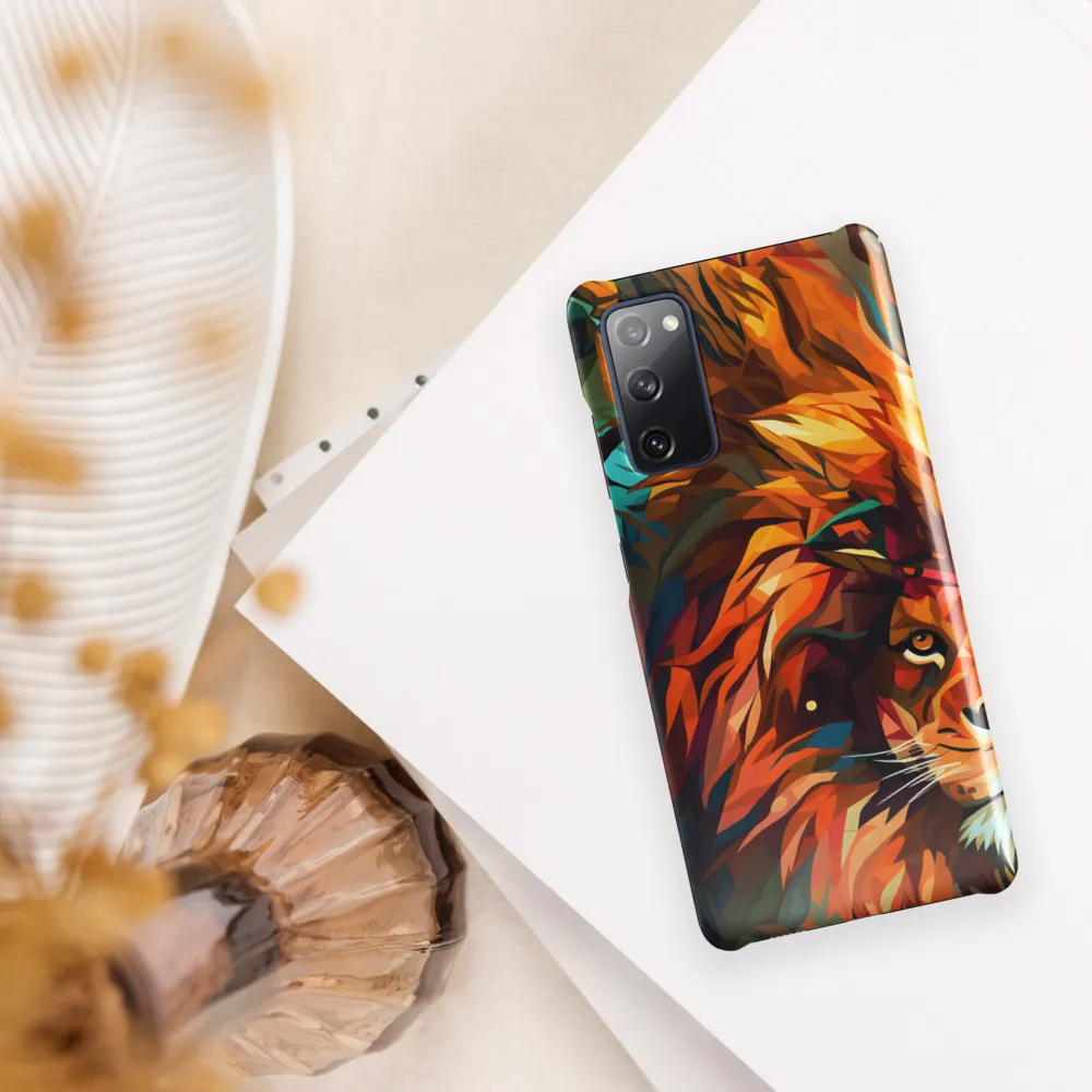 Majestic Gaze: The Polygonal Lion