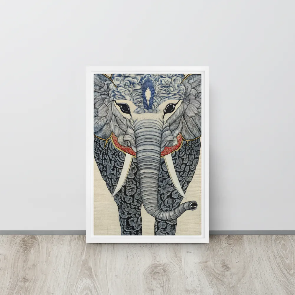 Majesty of the Elephant | Canvas with White Frame | 12″×18″