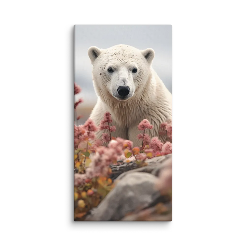 Curiosity Among Blooms: The Polar Bear