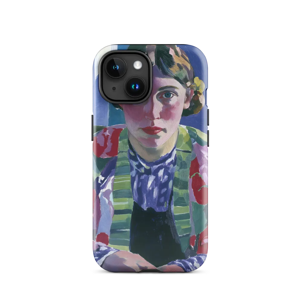 Vibrant Gaze: A Modernist Portrait