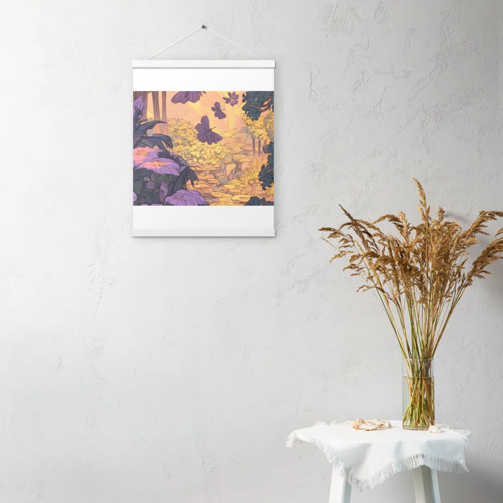 A Serene Dance of Butterflies | Poster With White Wood Hanger | 16″×20″