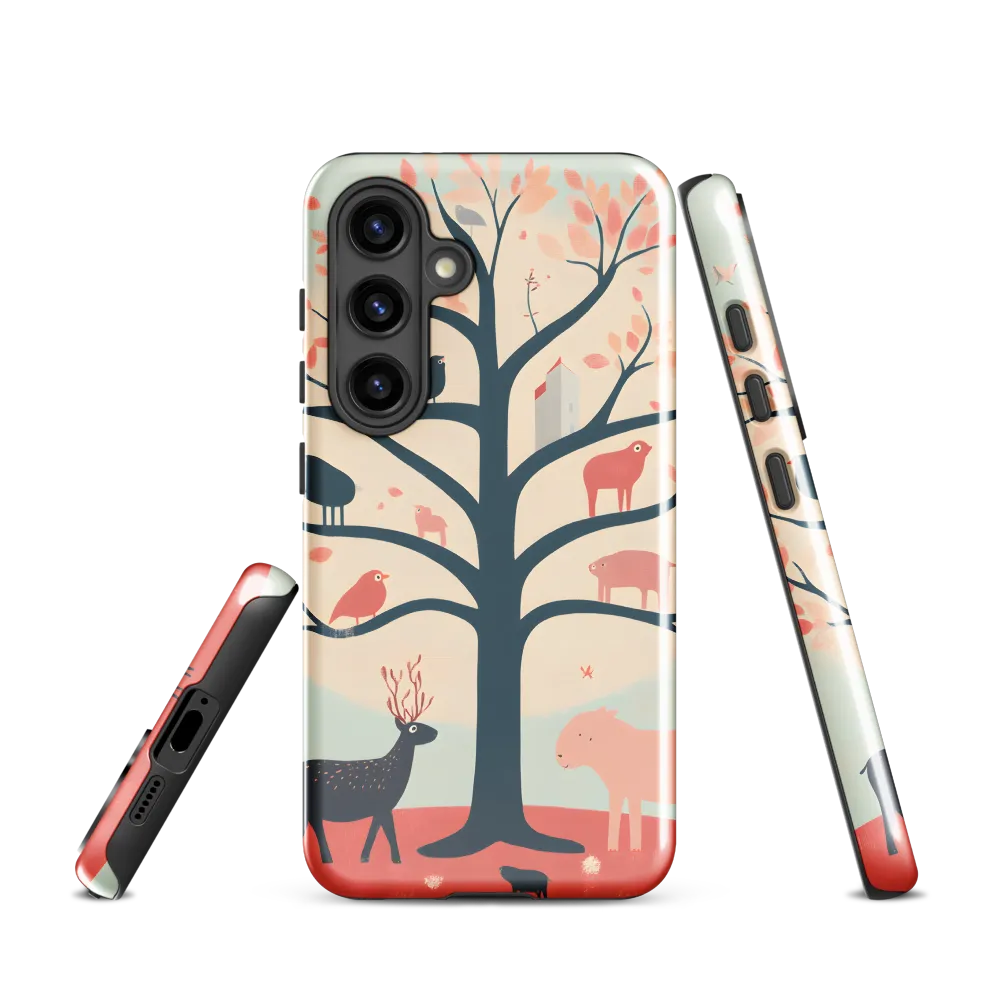 Whimsical Tree with Playful Creatures