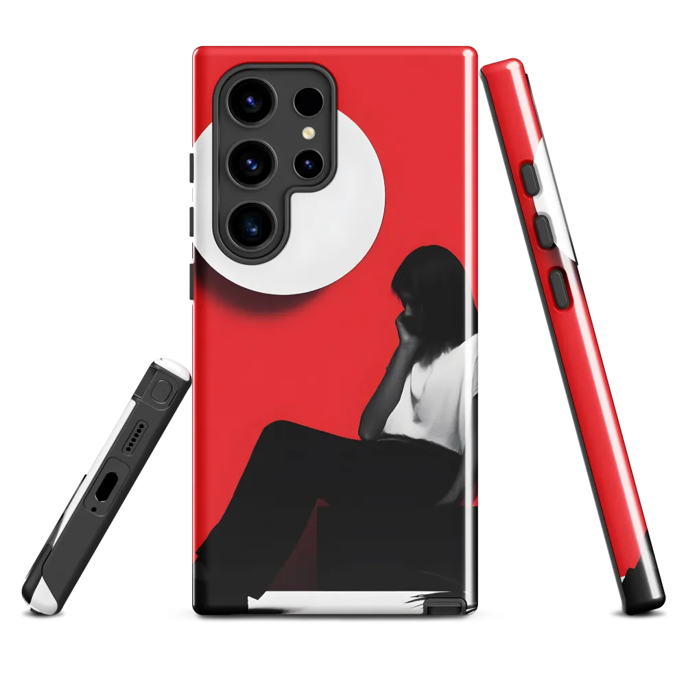 Contemplation in Red | Phone Case |  S24 Ultra | Tough Case | Glossy