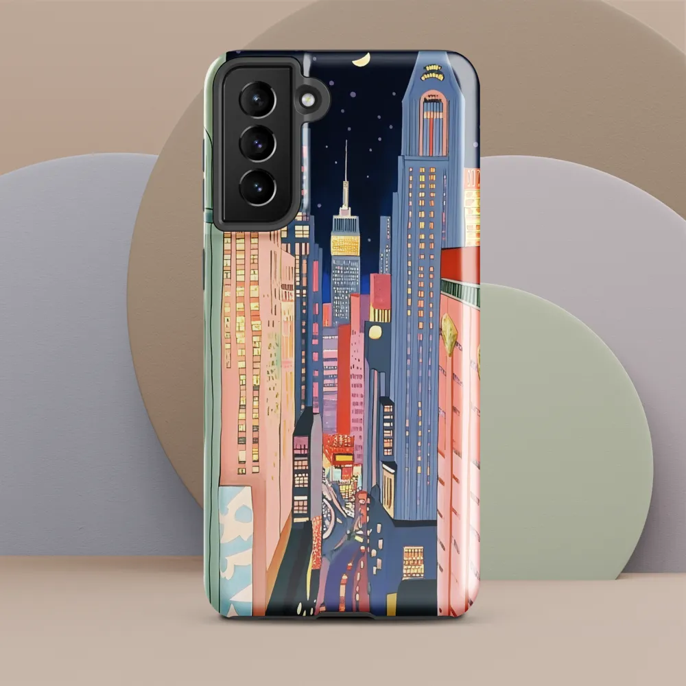 Urban Dreamscape: A Pop Art Night | Phone Case |  S21 Plus | Tough Case | Glossy