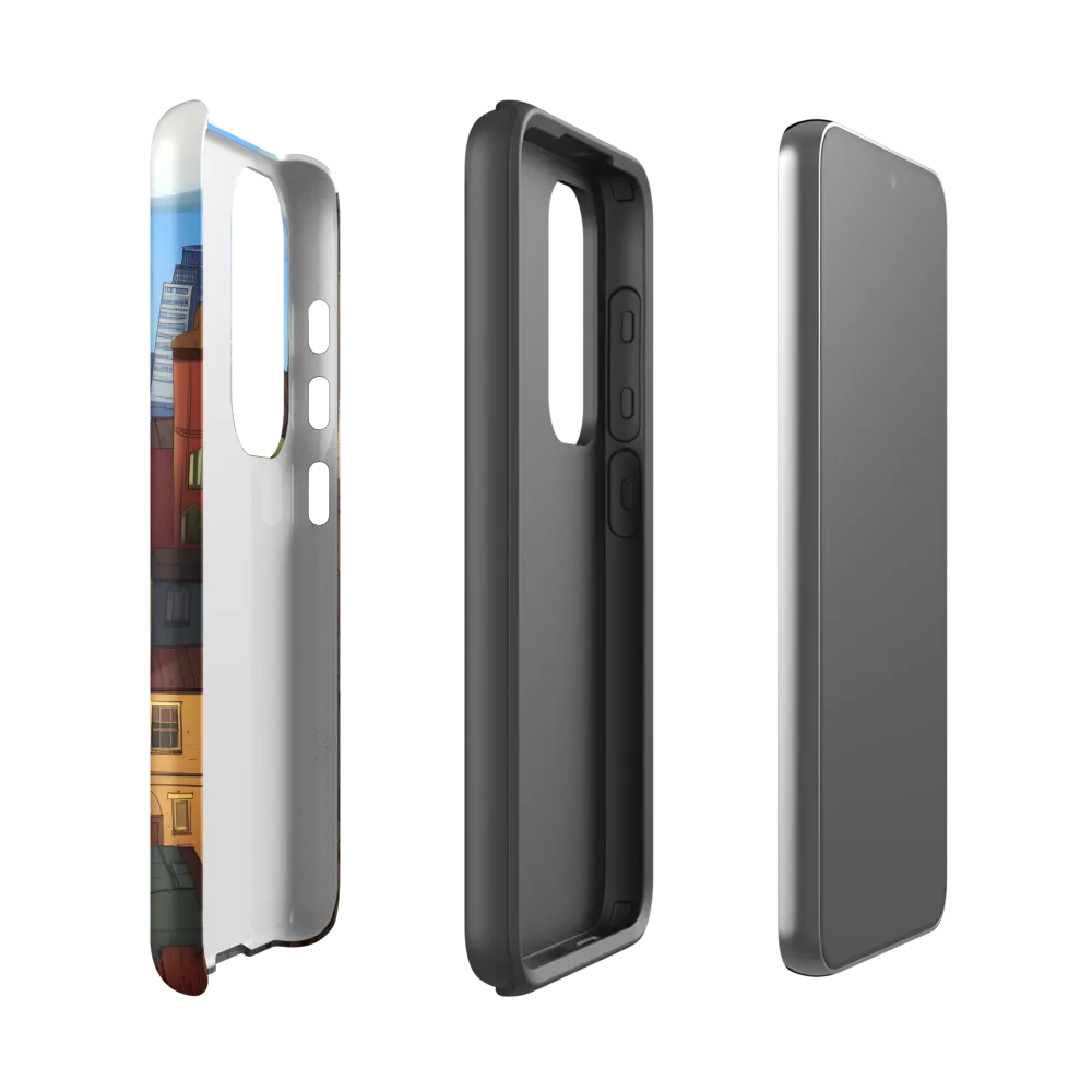 Urban Symphony: A Colorful Cityscape | Phone Case |  S23 | Tough Case | Matte