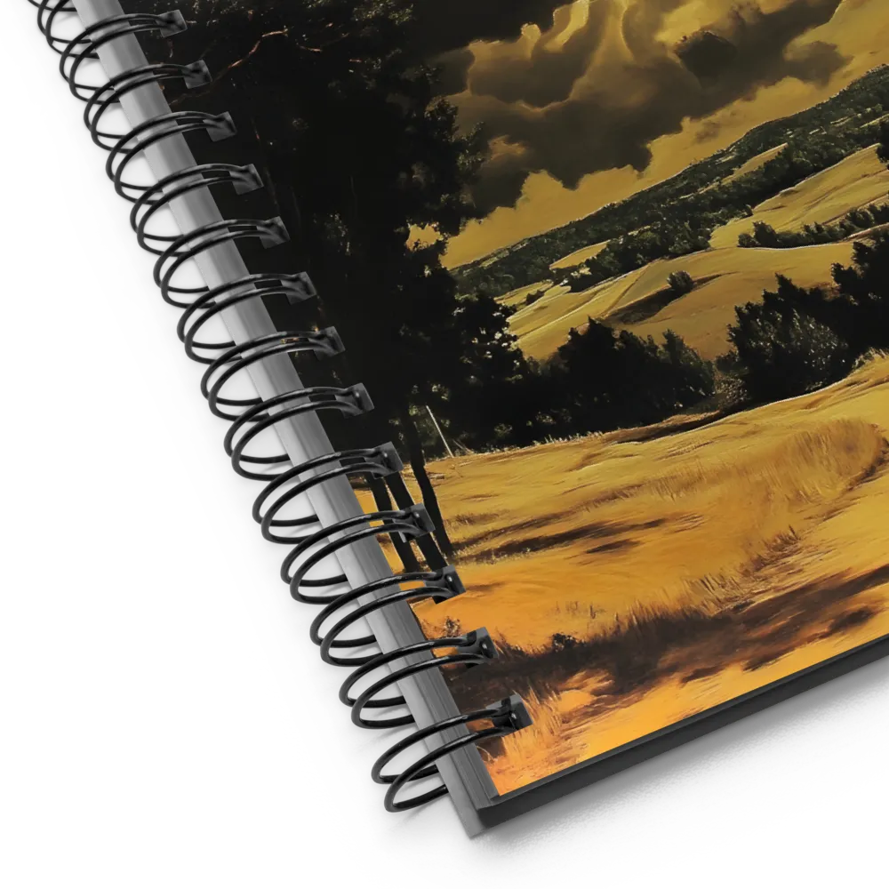 Golden Serenity in the Landscape | Spiral Notebook