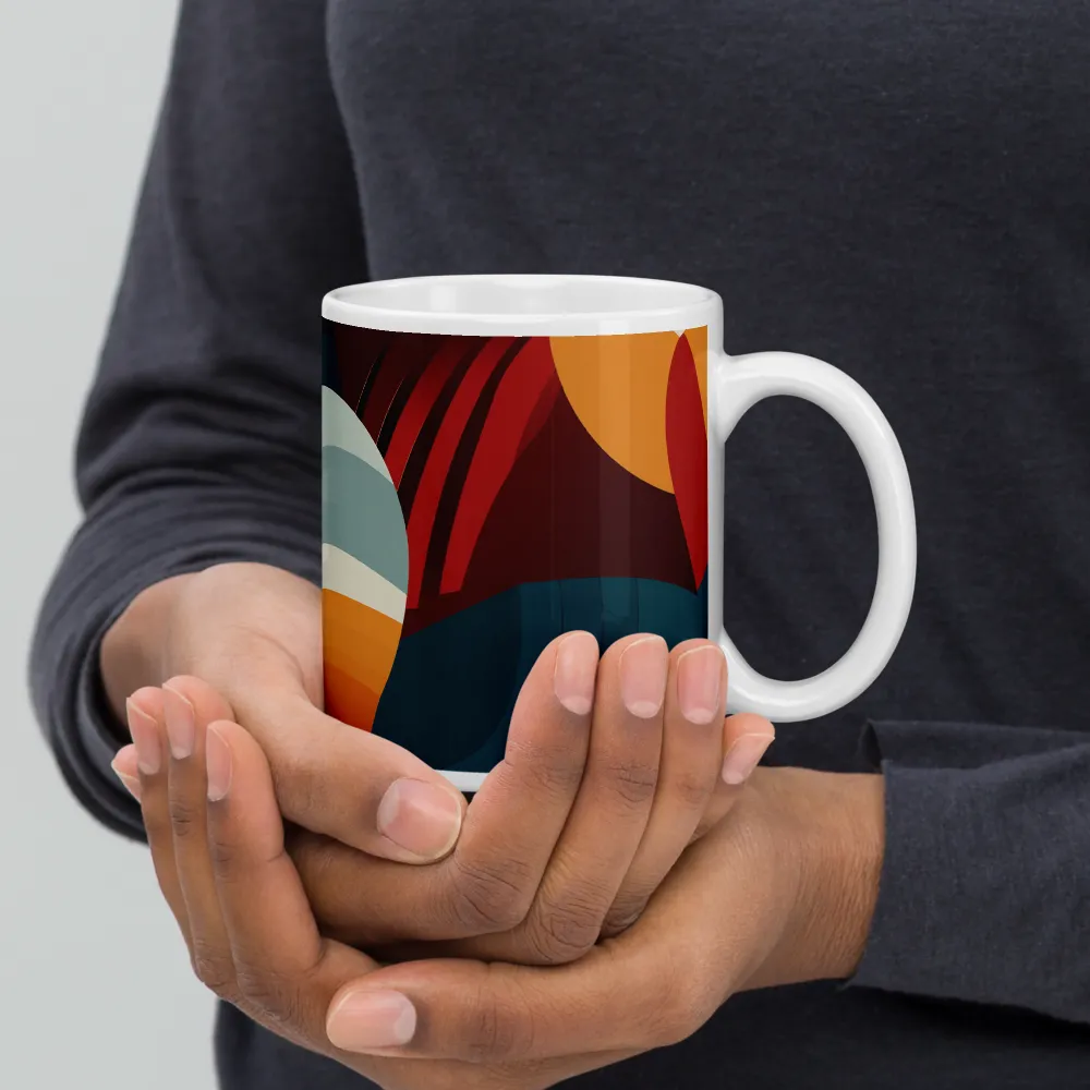 Dynamic Abstractions: A Dance of Forms and Colors | Mugs | Multiple Sizes & Colors