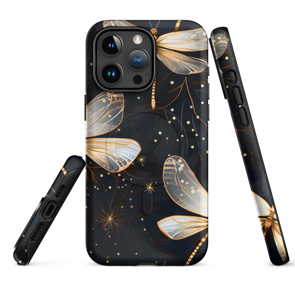 Ethereal Dance: Dragonflies in a Midnight Garden