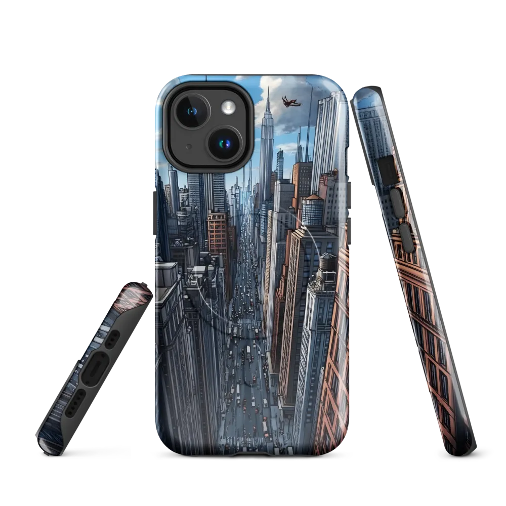 Skyline Symphony: A City in Motion | Phone Case |  14 | MagSafe® Tough Case | Glossy