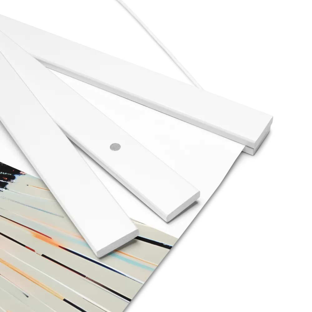 Radiant Reflection: An Abstract Journey of Thought | Poster With White Wood Hanger | 16″×20″
