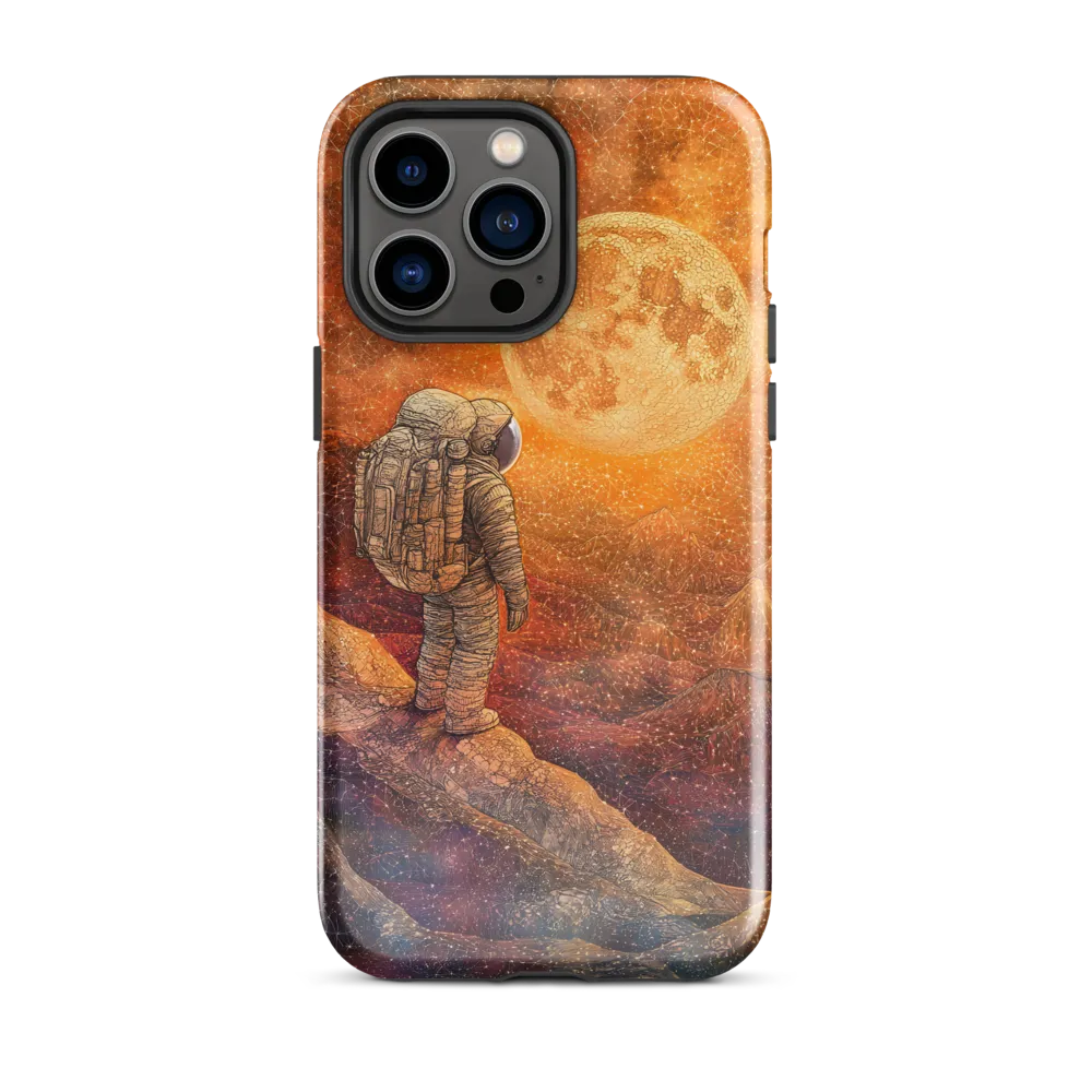Journey to the Celestial: An Astronaut's Reflection | Phone Case |  14 Pro Max | Tough Case | Glossy