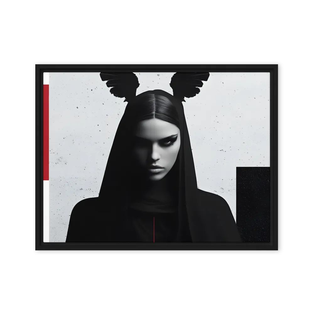 Whispers of Darkness | Canvas with Black Frame | 18″×24″