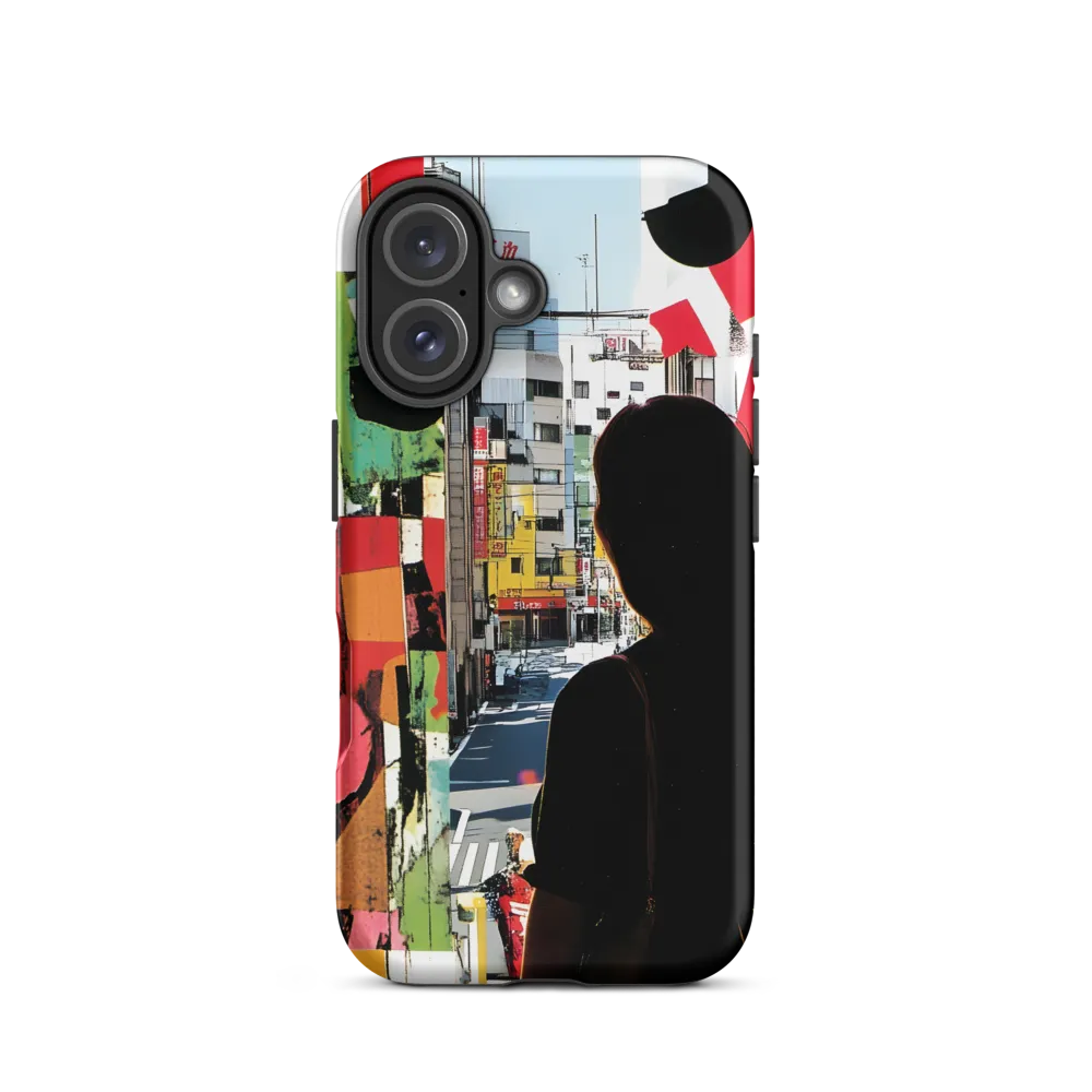 Urban Reflections: A Silhouette's Journey | Phone Case |  16 | Tough Case | Matte