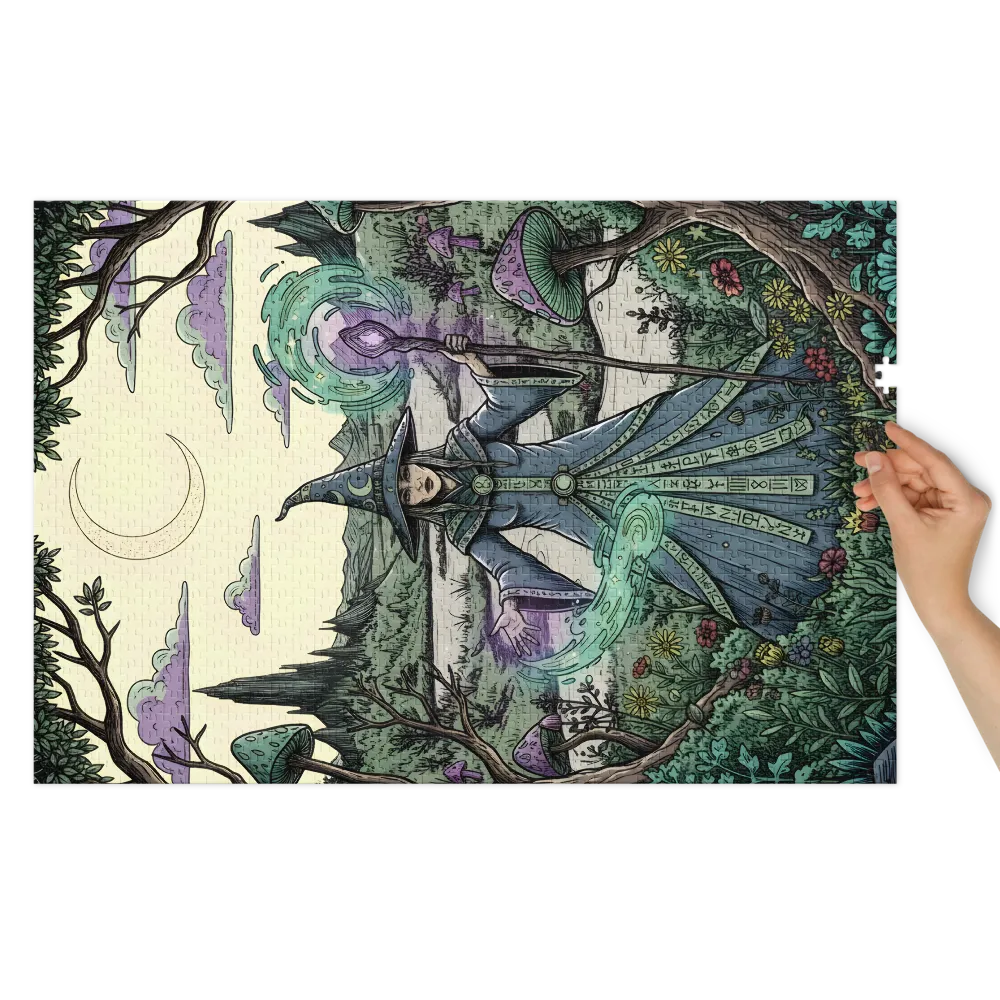 Enchanted Forest Sorceress 
 Jigsaw Puzzle in Tin Box