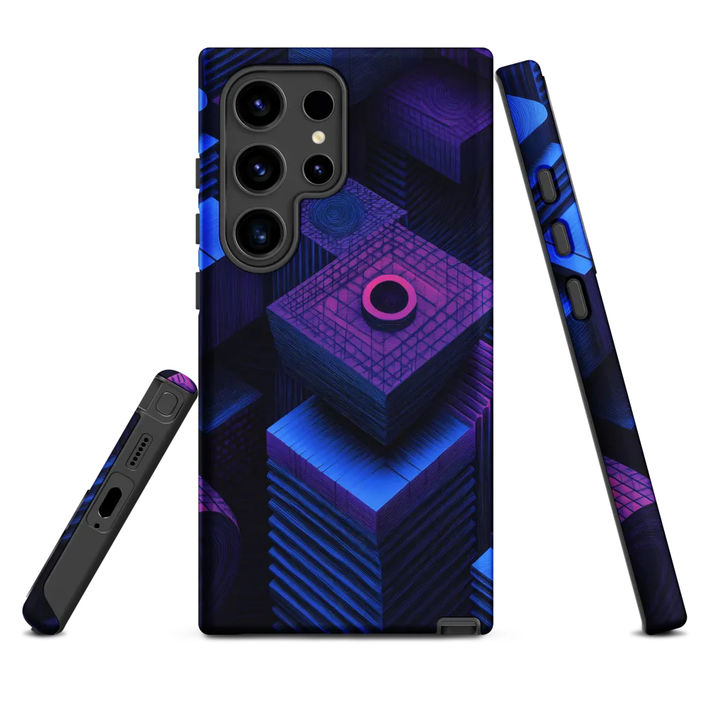 Geometric Dreams in Blue and Purple