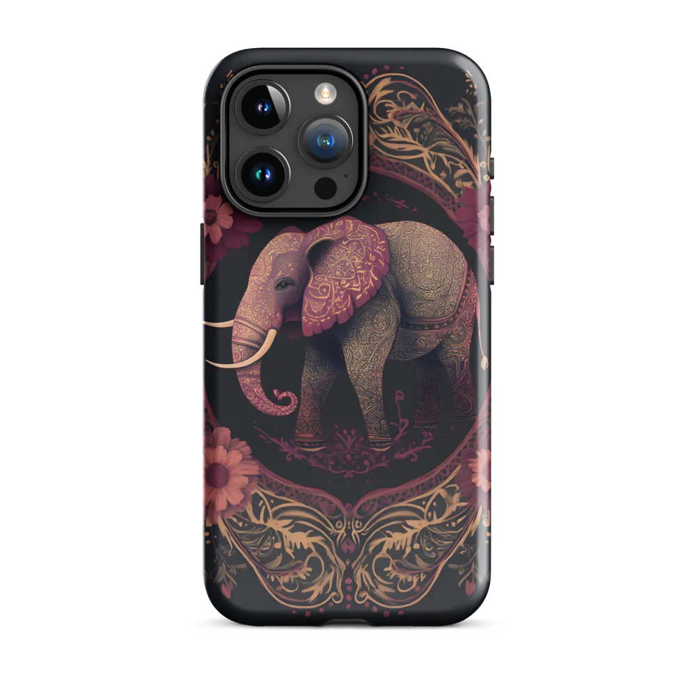 Regal Reverie: The Ornate Elephant | Phone Case |  15 Pro Max | Tough Case | Glossy