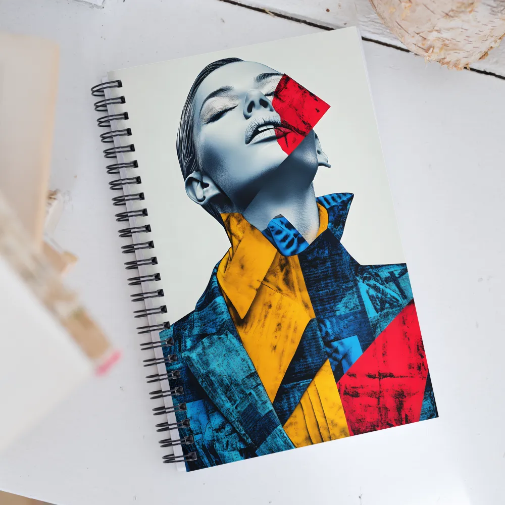 Fragmented Confidence: A Surreal Fashion Portrait | Spiral Notebook