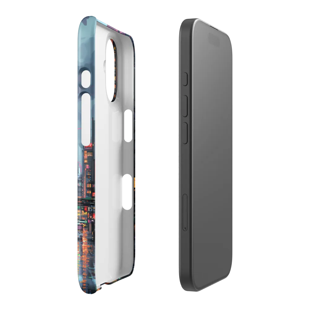 Neon Dreams: A Pixelated Urban Night | Phone Case |  16 | Snap Case | Glossy