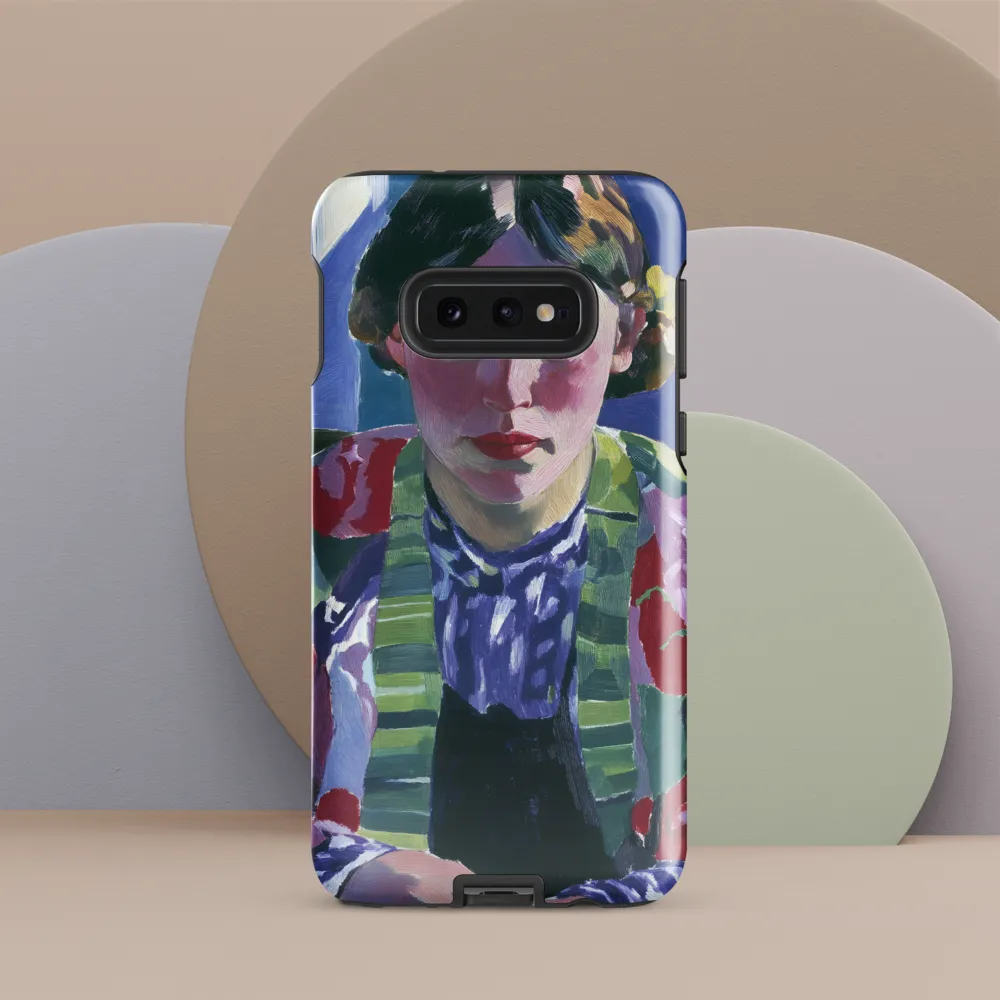 Vibrant Gaze: A Modernist Portrait